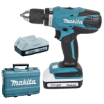 Masina de gaurit si infiletat cu 2 acumulatori Makita DF457DWE