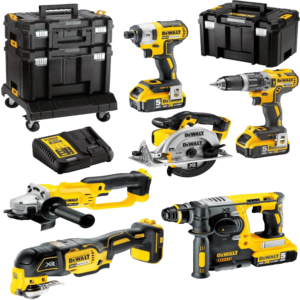 Set 6 scule cu 3 acumulatori DeWalt DCK654P3T-QW Set 6 scule cu 3 acumulatori DeWalt DCK654P3T-QW