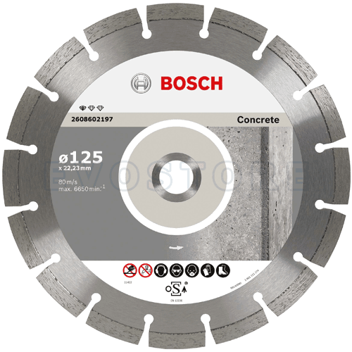 Disc diamantat Bosch CONCRETE Ø125mm ⬙ Disc diamantat Bosch CONCRETE Ø125mm ⬙