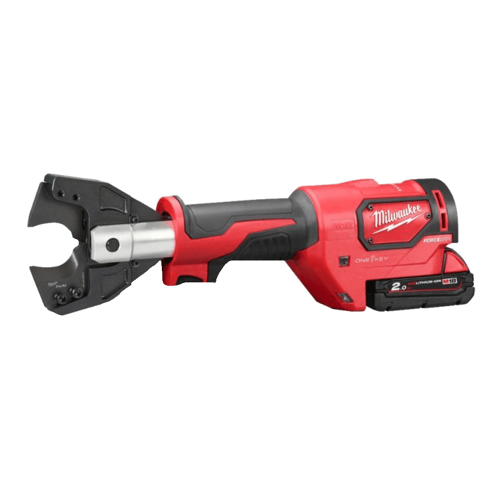 Taietor de cabluri hidraulic cu 1 acumulator Milwaukee M18 ONEHCC-201C CU-AL SET Taietor de cabluri hidraulic cu 1 acumulator Milwaukee M18 ONEHCC-201C CU-AL SET