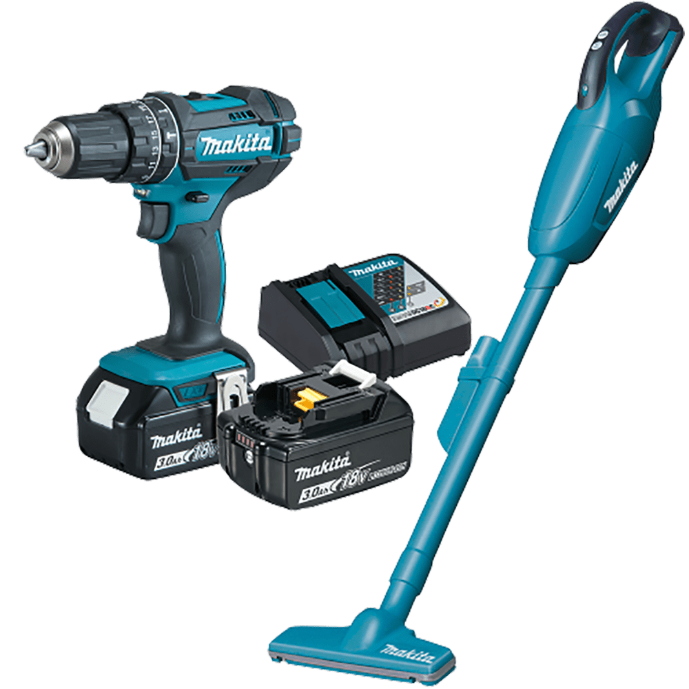 Set de 2 scule cu 2 acumulatori Makita DLX2422 Set de 2 scule cu 2 acumulatori Makita DLX2422