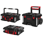 Set 3 cutii cu carucior Milwaukee PACKOUT