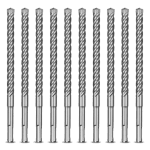 Set 10 Burghie Milwaukee SDS-PLUS Mx4 Ø16x200x260mm