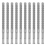 Set 10 Burghie Milwaukee SDS-PLUS Mx4 Ø5.5x50x115mm