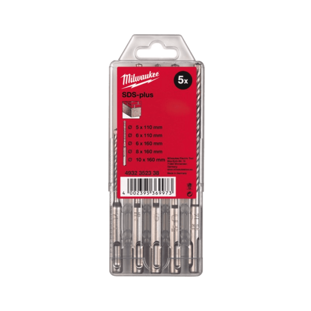 Set 5 burghie Milwaukee SDS-PLUS MX2 Set 5 burghie Milwaukee SDS-PLUS MX2
