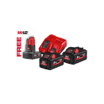 Set 2 acumulatori 18V cu 8 Ah cu incarcator Milwaukee M18 HNRG-802