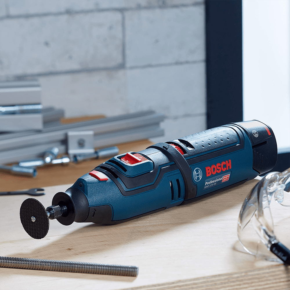 Polizor drept cu 2 acumulatori Bosch GRO 12V-35 Polizor drept cu 2 acumulatori Bosch GRO 12V-35