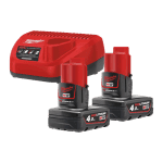 Set 2 acumulatori 12V si 4 Ah cu incarcator Milwaukee M12NRG-402