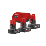 Set 3 acumulatori 12V si 6 Ah cu incarcator Milwaukee M12NRG-603