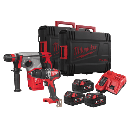 Set 2 scule cu acumulator Milwaukee M18 BLPP2C2-503X
