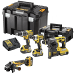 Set 4 scule electrice cu 4 acumulatori Dewalt DCK422P4