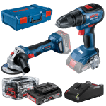 Set 2 scule cu acumulatori Bosch GWS 180 Li + GSR 18V-50