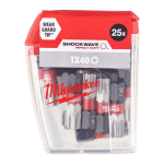 Set 25 biti de impact TX40x25mm Milwaukee SHOCKWAVE