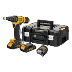 Pistol pentru nituit cu 2 acumulatori DeWalt DCF403D2GT