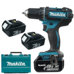 Masina de gaurit/insurubat cu 3 acumulatori Makita DDF482RFE3