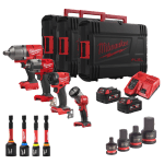 Set 4 scule cu 2 acumulatori Milwaukee M18 FPP4G2-502B