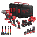 Set 4 scule cu 3 acumulatori Milwaukee M18 FPP4G3-503B