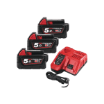 Set 3 scule cu 3 acumulatori Milwaukee M18 FPP3X8-503B